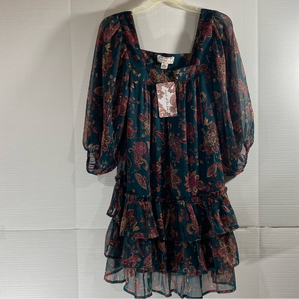 Band of the free dress. Junior size XS. Color pine and berry